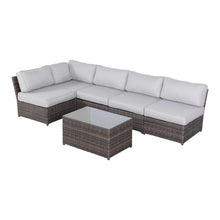 Load image into Gallery viewer, Comfortable Modern Patio Rattan Sectional Set With Cushions
