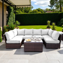 Load image into Gallery viewer, Comfortable Modern Patio Rattan Sectional Set With Cushions