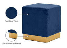 Load image into Gallery viewer, Jax - Stool Ottoman with Gold Base