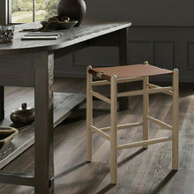 Load image into Gallery viewer, Santos - Backless Counter Stool With Stained Natural Base
