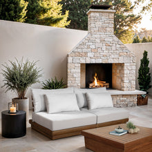 Load image into Gallery viewer, Mirella - 2 Piece Water Resistant Fabric 74" Upholstered Outdoor Patio Modular Armless Loveseat