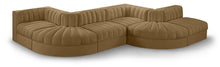 Load image into Gallery viewer, Rummi - Rounded Velvet Performance Fabric Upholstered 6 Piece Modular Sectional