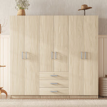 Load image into Gallery viewer, 6 Doors Wardrobe Storage For Bedroom, With Big Drawers