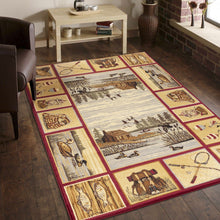 Load image into Gallery viewer, Nature's Nest - 5'3" X 7'3" Lodge Area Rug - Red