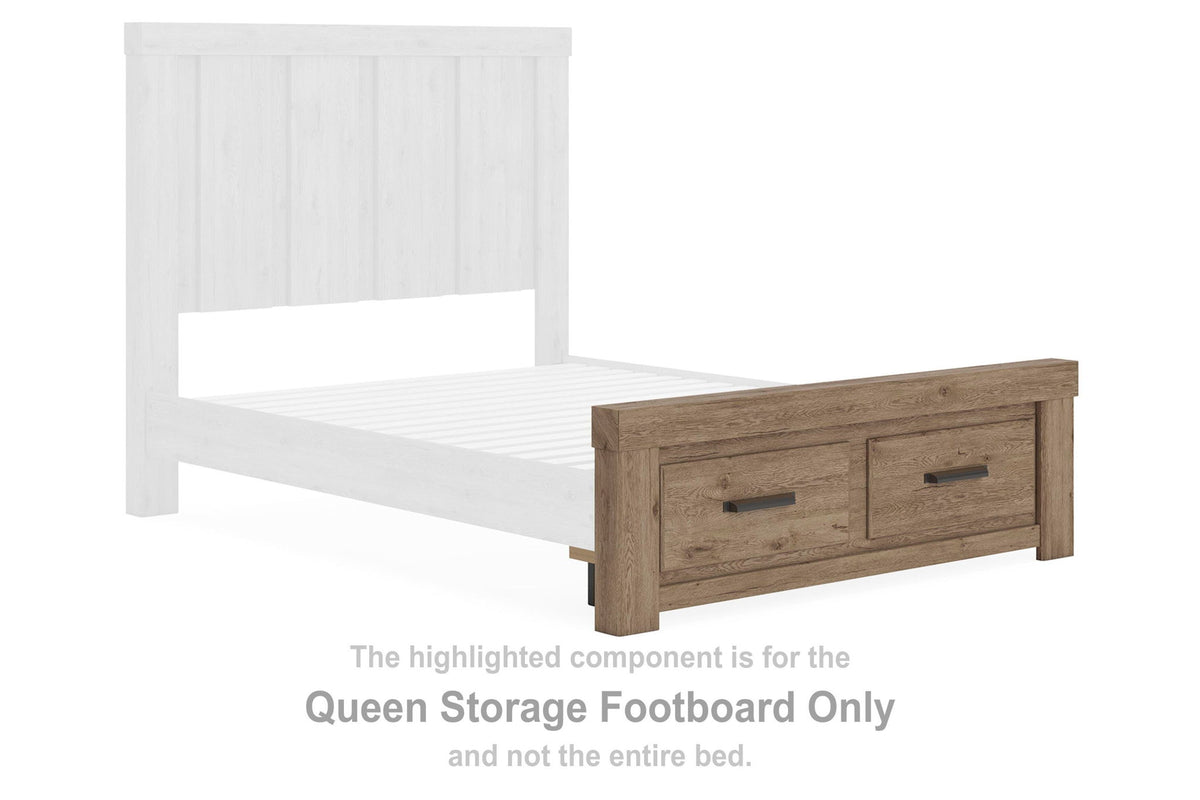 Oliandon - Queen Storage Footboard - Light Brown