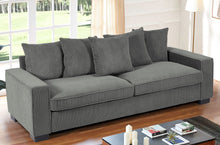 Load image into Gallery viewer, Luxe Sofa With 5 Matching Toss Pillows, Sleek Design, Spacious And Comfortable 3 Seater Couch