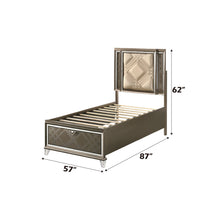 Load image into Gallery viewer, Skylar - Full Bed With LED & Storage - Dark Champagne