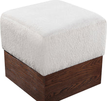 Load image into Gallery viewer, Havre - Ottoman / Stool With Brown Base