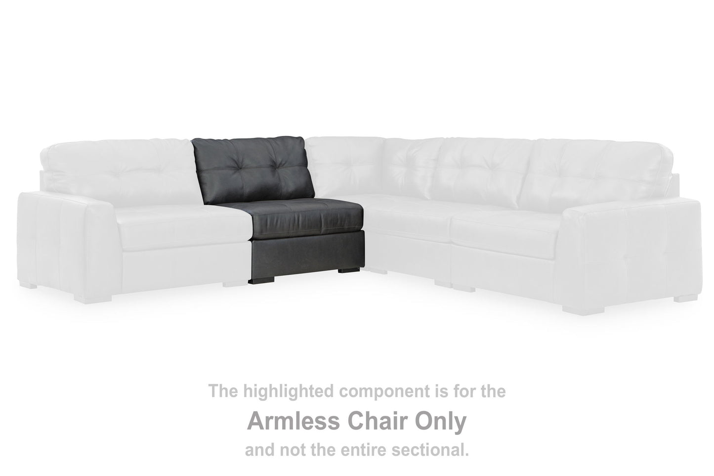 Brindley Pier - Armless Chair - Fog