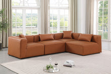 Load image into Gallery viewer, Cube - 4 Piece Modular Corner Sectional - Cognac