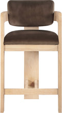 Load image into Gallery viewer, Sacha - Velvet Stool With Natural Base