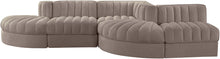 Load image into Gallery viewer, Rummi - Rounded Velvet Performance Fabric Upholstered 5 Piece Modular Sectional