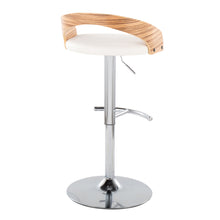 Load image into Gallery viewer, Grotto - Contemporary, Adjustable Barstool With Swivel With Rounded T Footrest (Set of 2)