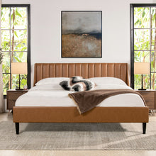 Load image into Gallery viewer, Aspen - Vertical Tufted Modern Headboard Platform Bed Set