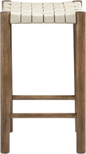 Load image into Gallery viewer, Entwine - Vegan Leather Upholstered Backless Counter Stool - Painted Brown
