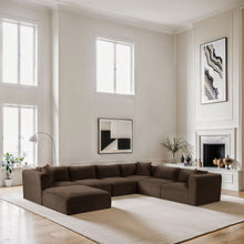 Load image into Gallery viewer, Shaggy - 7 Piece Modular U-Shaped Sectional With Ottoman