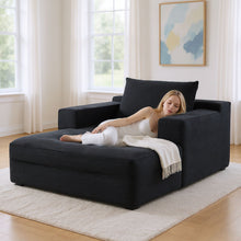 Load image into Gallery viewer, Convertible Chaise Lounge Chair With Wide Armrest & Throw Pillows