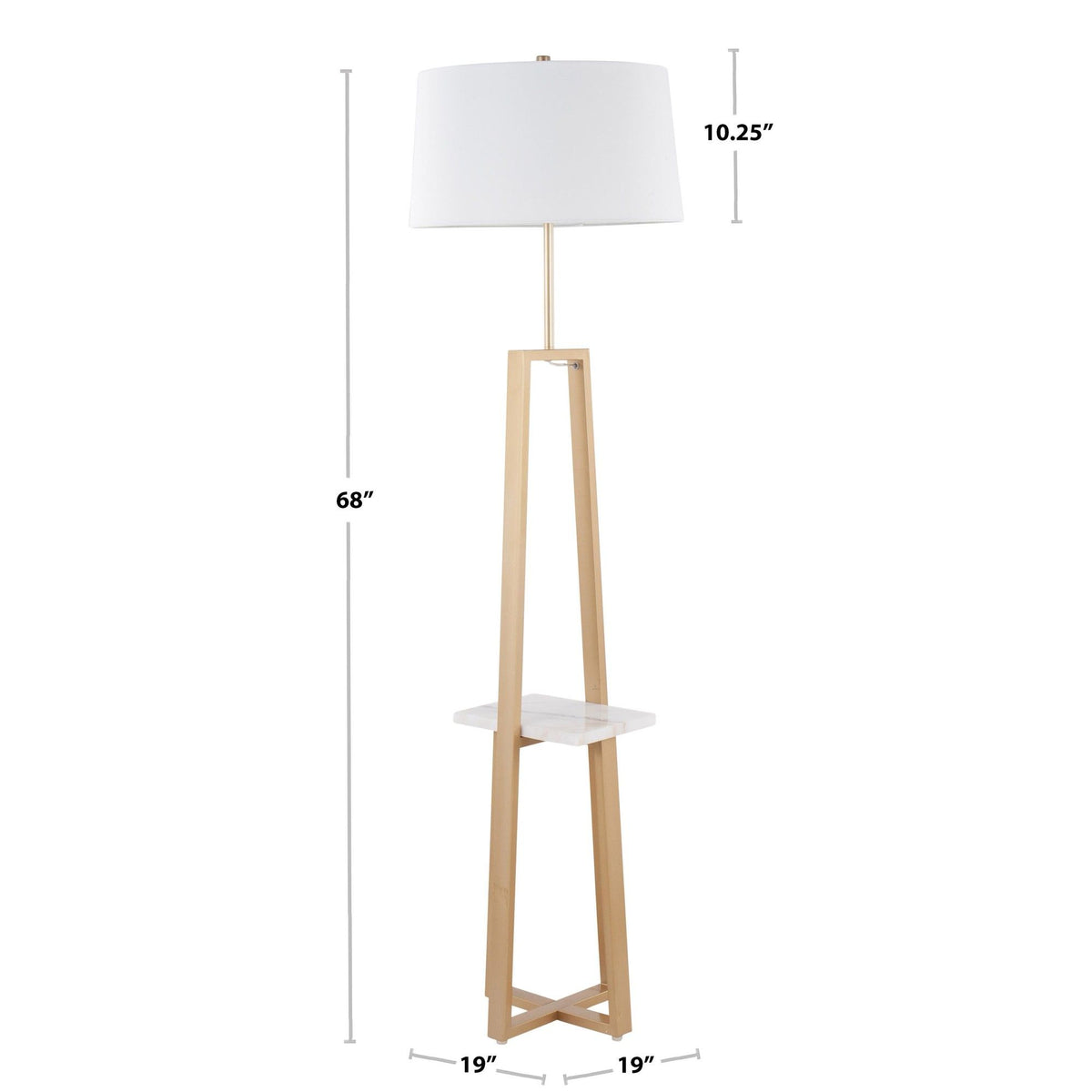 Cosmo - Shelf Contemporary / Glam Floor Lamp - Ego Home Furniture