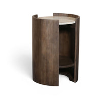 Load image into Gallery viewer, Solstice - Travertine And Mango Wood Table