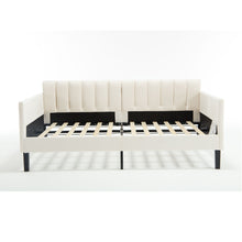 Load image into Gallery viewer, Elena - Boucle Upholstered Daybed, Ribbed Tufted Backrest