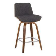 Load image into Gallery viewer, Corazza - Mid Century Modern Fixed Height Counter Stool With Swivel And Square Footrest (Set of 2)