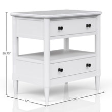 Load image into Gallery viewer, Open Nightstand With 2 Drawers