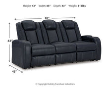 Load image into Gallery viewer, Fyne-Dyme Power Reclining Sofa