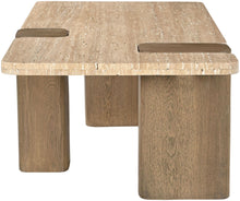 Load image into Gallery viewer, Ravenna - Genuine Fabric Travertine And Oak Wood Table