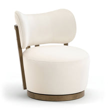 Load image into Gallery viewer, Elara - Velvet Upholstered Swivel Accent Chair - Stained Brown
