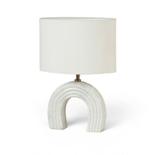 Load image into Gallery viewer, Lithos - Genuine Marble Base And Linen Textured Fabric Shade Table Lamp