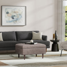 Load image into Gallery viewer, Shay - Large Square Coffee Table Storage Ottoman Mid-Century Style