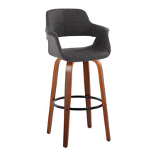 Load image into Gallery viewer, Vintage Flair - Mid Century Modern Fixed Height Barstool With Swivel With Round Footrest (Set of 2)