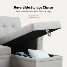 Load image into Gallery viewer, Lucca - Reversible Sleeper Sectional Sofa With Storage Chaise