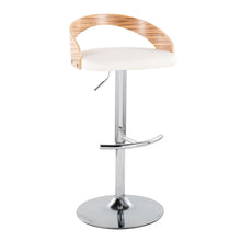 Load image into Gallery viewer, Grotto - Contemporary, Adjustable Barstool With Swivel With Rounded T Footrest (Set of 2)