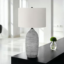 Load image into Gallery viewer, Lighting, Table Lamp, Resin, Modern - Gray / Cream