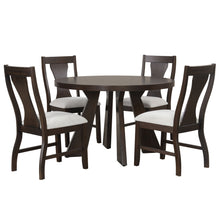 Load image into Gallery viewer, Chestnut Ridge - 5 Piece Dining Room Set (Round 47" Table & 4 Chairs) - Brown / Beige