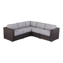 Load image into Gallery viewer, Luxurious Wicker Patio Sectional With Weather Resistant Sunbrella Cushions