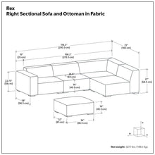 Load image into Gallery viewer, Rex - Handcrafted Sectional Sofa And Ottoman