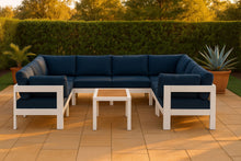 Load image into Gallery viewer, Nizuc - Outdoor Patio 8 Piece Modular Sectional With White Frame