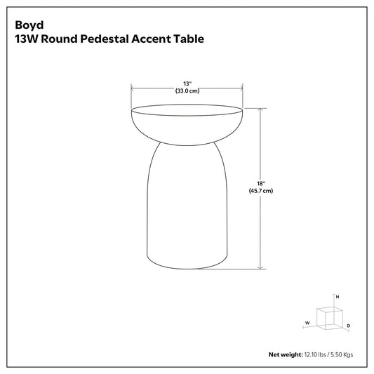 Boyd - Ribbed Accent Table - Black