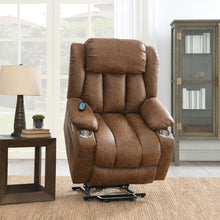 Load image into Gallery viewer, Aire Power Motion Recliner With Lift Heating Massage Function - Brown