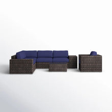Load image into Gallery viewer, Wicker Seating Group Set With Table And Cushions