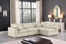 Load image into Gallery viewer, Comfy - 4 Piece Faux Leather Modular Armless Sectional