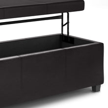 Load image into Gallery viewer, Avalon - Lift Top Rectangular Storage Ottoman - Tanners Brown
