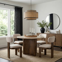 Load image into Gallery viewer, Pietra - Travertine And Mango Wood Dining Table