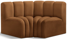 Load image into Gallery viewer, Arc - Velvet 2 Piece Modular Sofa - Saddle