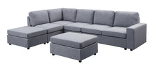 Load image into Gallery viewer, Cassia - 7 Seat Reversible Modular Sectional Sofa With Ottoman