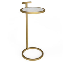 Load image into Gallery viewer, Brook - C Side Table - White / Gold