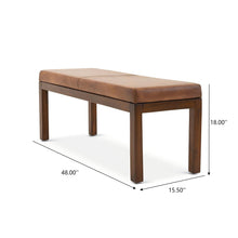 Load image into Gallery viewer, Austin - Bench With Lines - Antique Brown / Brown / Rustic / Tan