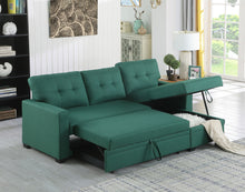Load image into Gallery viewer, Upholstered Pull Out Sectional Sofa With Chaise